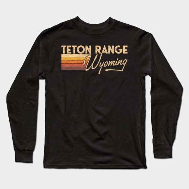 Teton Range Wyoming Long Sleeve T-Shirt by dk08